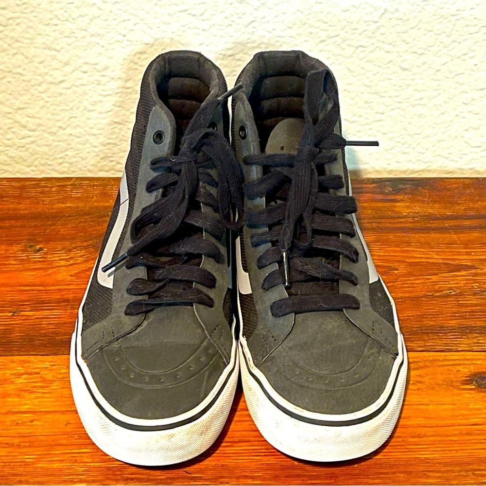 Vans hightops black and gray 8